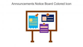 Announcements Notice Board Colored Icon In Powerpoint Pptx Png And Editable Eps Format