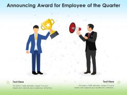 Announcing award for employee of the quarter infographic template