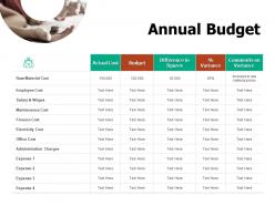 Annual Budget Finance Cost Ppt Powerpoint Presentation Summary Topics