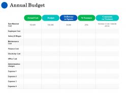 Annual budget finance ppt powerpoint presentation portfolio
