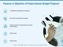 Annual budget project proposal powerpoint presentation slides