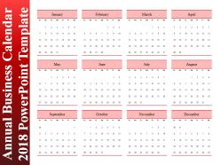 Annual business calendar 2018 powerpoint template