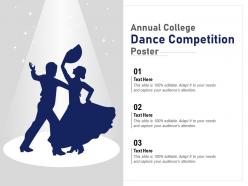 Annual college dance competition poster