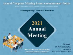 Annual company meeting event announcement poster