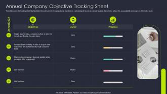Annual Company Objective Tracking Sheet
