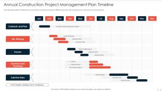 Annual Construction Project Management Plan Timeline