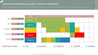 Annual Consulting Project Status Schedule