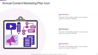 Annual Content Marketing Plan Icon