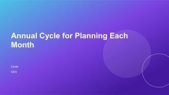 Annual Cycle For Planning Each Month PPT Mockup AT