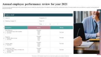 Annual Employee Performance Review For Year 2021