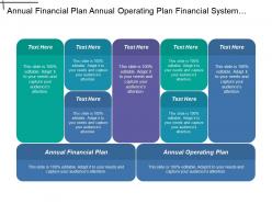 Annual financial plan annual operating plan financial system