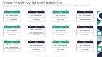 Annual HR Calendar For Event Scheduling