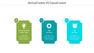 Annual leave vs casual leave ppt powerpoint presentation ideas summary cpb