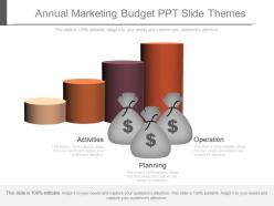 Annual marketing budget ppt slide themes