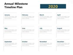 Annual milestone timeline plan ppt powerpoint presentation guide