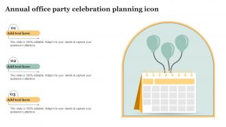 Annual Office Party Celebration Planning Icon