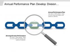 Annual performance plan develop division performance personal obstacles