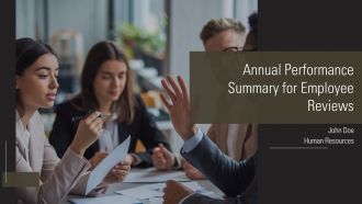 Annual Performance Summary For Employee Reviews PPT Summary AT