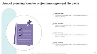 Annual Planning Icon For Project Management Life Cycle