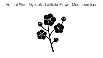 Annual Plant Myosotis Latifolia Flower Monotone Icon In Powerpoint Pptx Png And Editable Eps Format