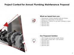 Annual plumbing maintenance proposal powerpoint presentation slides