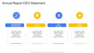 Annual Report CEO Statement In Powerpoint And Google Slides Cpb