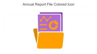 Annual Report File Colored Icon In Powerpoint Pptx Png And Editable Eps Format