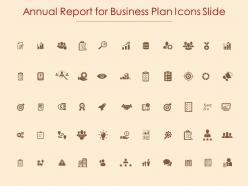 Annual report for business plan icons slide storage ppt slides