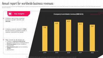 Annual Report For Worldwide Business Revenues Key Strategies For Improving Cost Efficiency