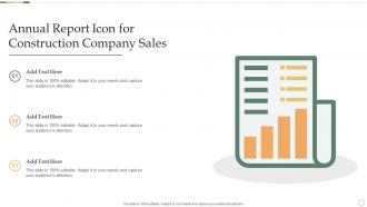 Annual Report Icon For Construction Company Sales
