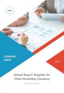 Annual report template for client marketing company pdf doc ppt document report template