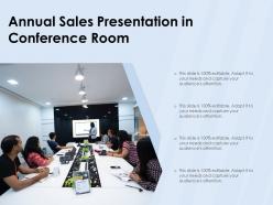 Annual sales presentation in conference room