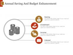 Annual saving and budget enhancement powerpoint shapes