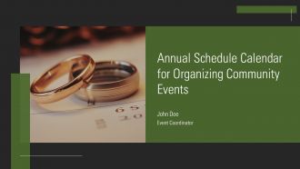 Annual Schedule Calendar For Organizing Community Events PPT PowerPoint AT