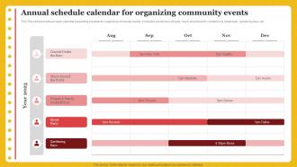 Annual Schedule Calendar For Organizing Community Events