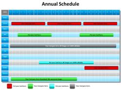 Annual schedule shown by gantt chart powerpoint diagram templates graphics 712