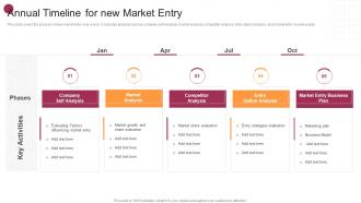 Annual Timeline For New Market Entry New Market Expansion Plan For Fashion Brand