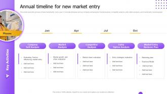 Annual Timeline For New Market Entry Strategy For International Expansion