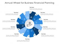 Annual wheel for business financial planning infographic template