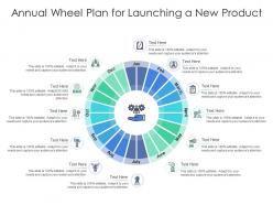 Annual wheel plan for launching a new product infographic template