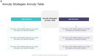 Annuity Strategies Annuity Table In Powerpoint And Google Slides Cpb