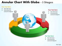 Annular chart with diagram globe 3 stages 9