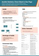 Ansible statistics cheat sheet in one page presentation report infographic ppt pdf document