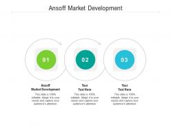 Ansoff market development ppt powerpoint presentation professional deck cpb