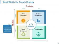 Ansoff matrix for growth strategy powerpoint show