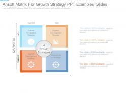 Ansoff matrix for growth strategy ppt examples slides