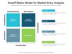 Ansoff matrix model for market entry analysis