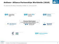 Anthem alliance partnerships worldwide 2018