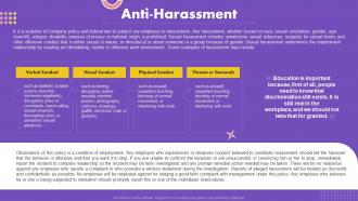 Anti Harassment How To Develop Staff Handbook Ppt Icon Design Templates