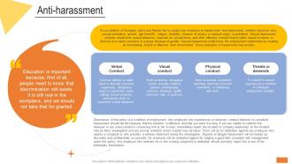 Anti Harassment Workplace Policy Guide For Employees